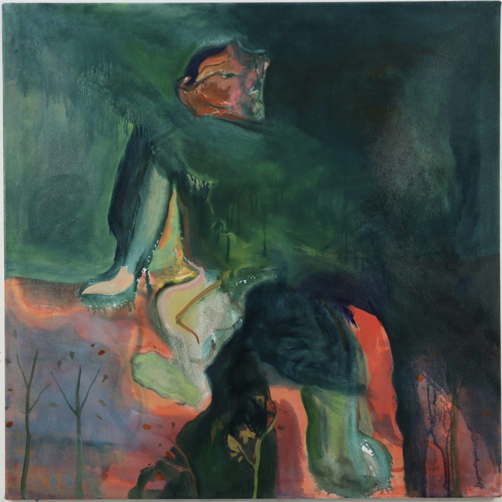 Sisyfos, 2021, 100×100 cm, öljy kankaalle Sisyfos, 2021, 100×100 cm, öljy kankaalle