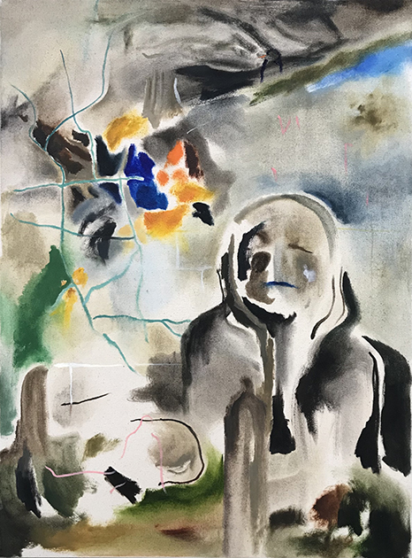 Minna Salomaa, Leikkikenttä, 2024, 50 x 70 cm, öljy kankaalle Minna Salomaa, Leikkikenttä, 2024, 50 x 70 cm, öljy kankaalle