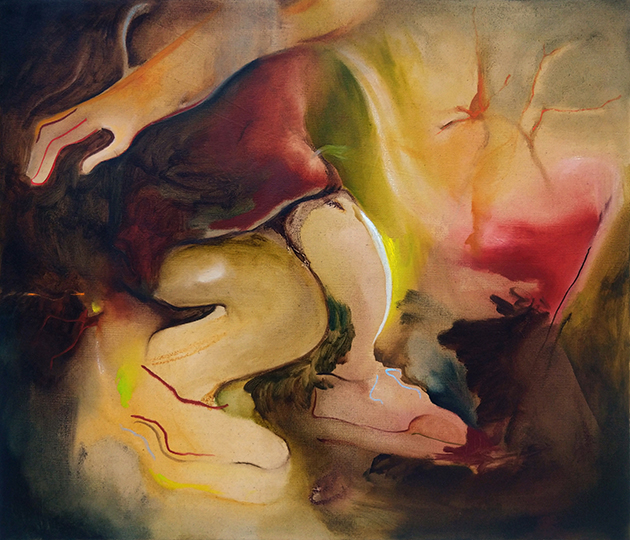 Minna Salomaa, Virvatulet, 2024, 60 x 70 cm, öljy kankaalle Minna Salomaa, Virvatulet, 2024, 60 x 70 cm, öljy kankaalle