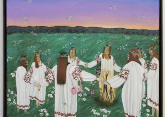 Tuomas Aitamurto, Y2K Witches  2025  47 x 47 cm, Öljy  kankaalle