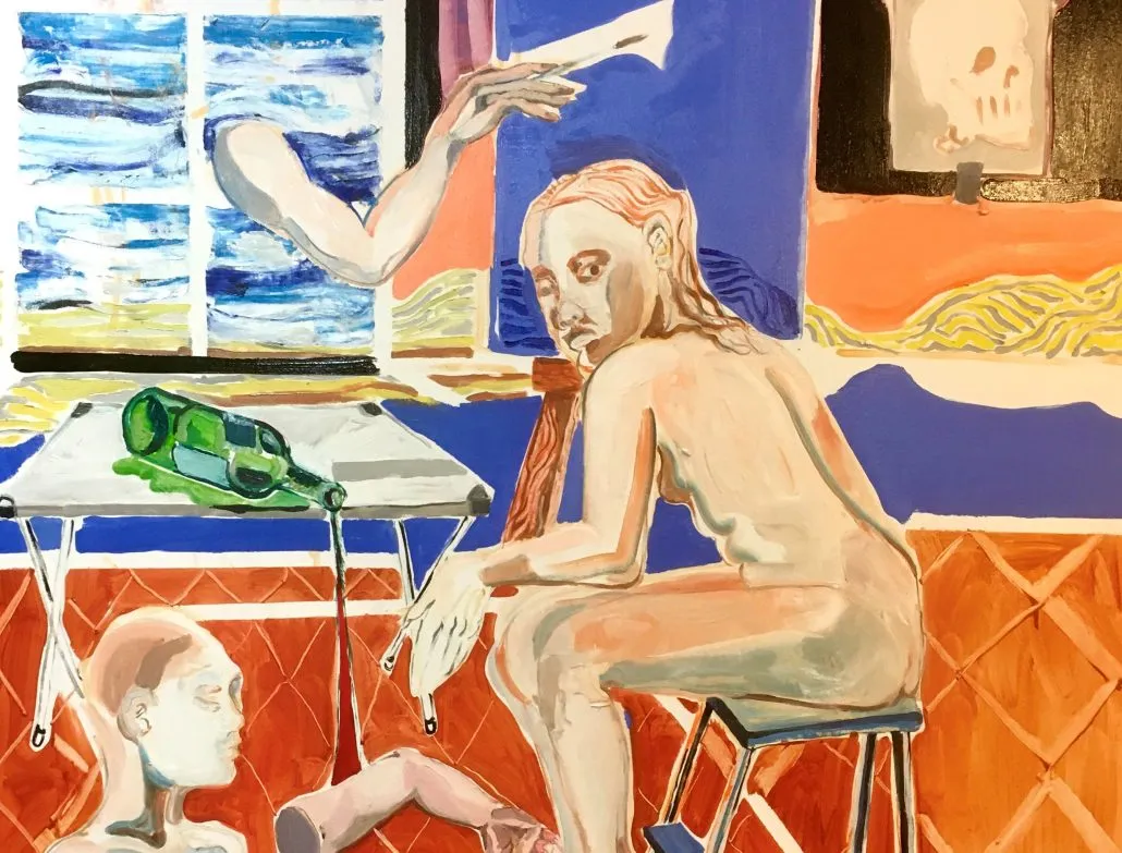 "Tekoja ja kärsimyksiä", 2020, osa teoksesta, Siiri Haarla, öljy kankaalle, 150 x 120cm. "Tekoja ja kärsimyksiä", 2020, osa teoksesta, Siiri Haarla, öljy kankaalle, 150 x 120cm.