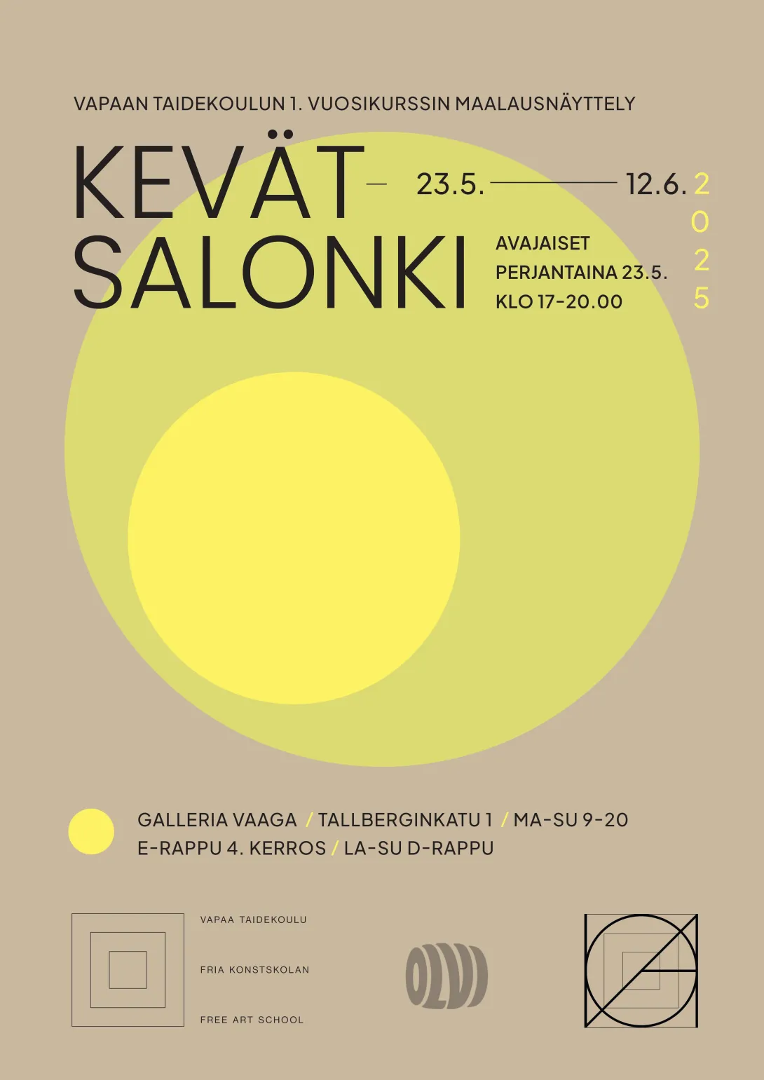 Vapaan Taidekoulun ykkösten Kevätsalonki