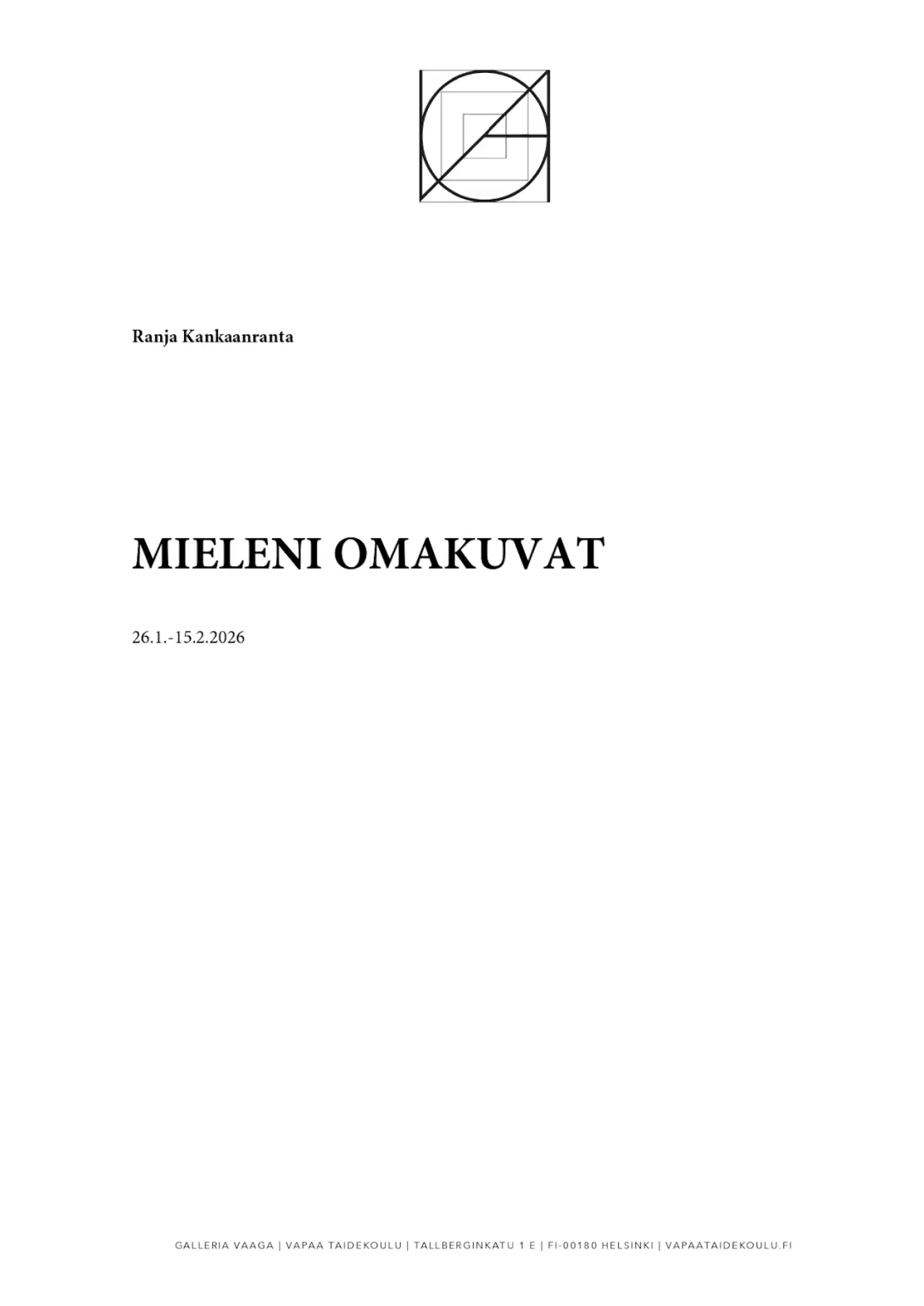 Taidenäyttely Kaapelitehtaalla Galleria Vaagassa