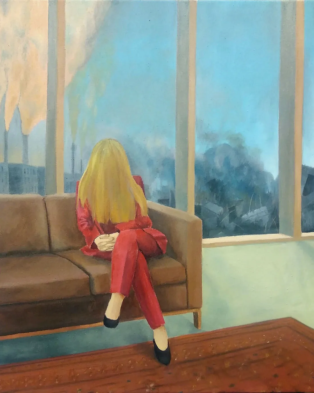 Inflaatio säilyttää arvonsa, 2023, 80 cm x 70 cm, öljy kankaalle, yksityiskokoelmassa