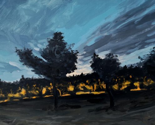 Lauri Ristan maalaus "Hetki ennen pimeää"