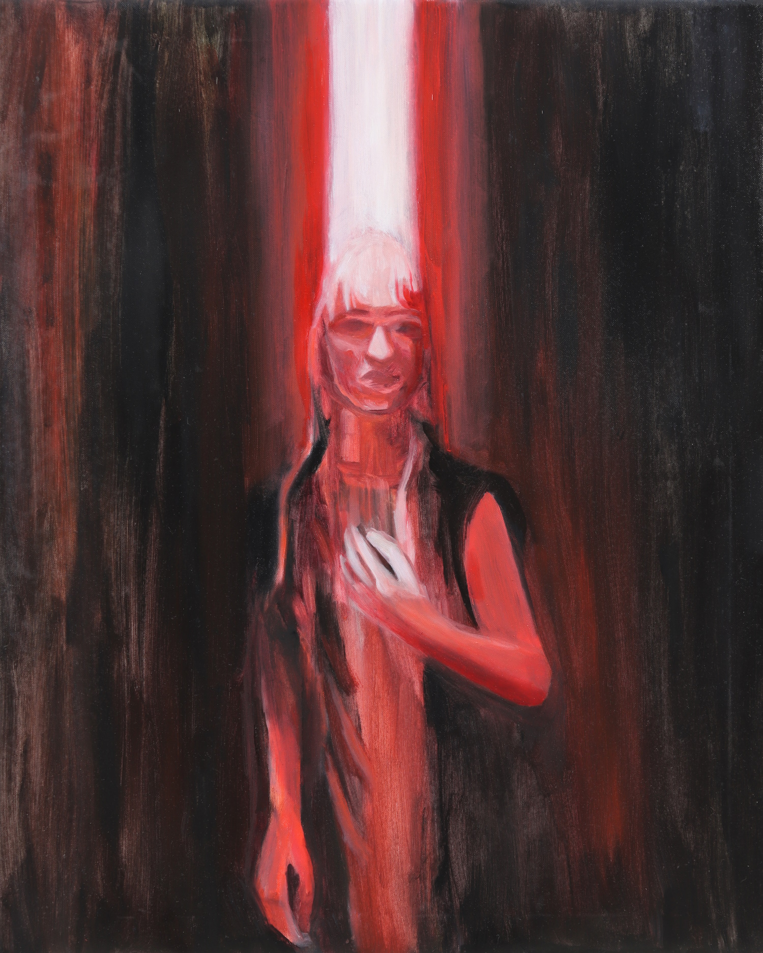 Amanda Lindström, Kirkkauden kehässä, 2024, Öljy kankaalle, 80 x 65 cm. Kuva: Virppi Sysilehto