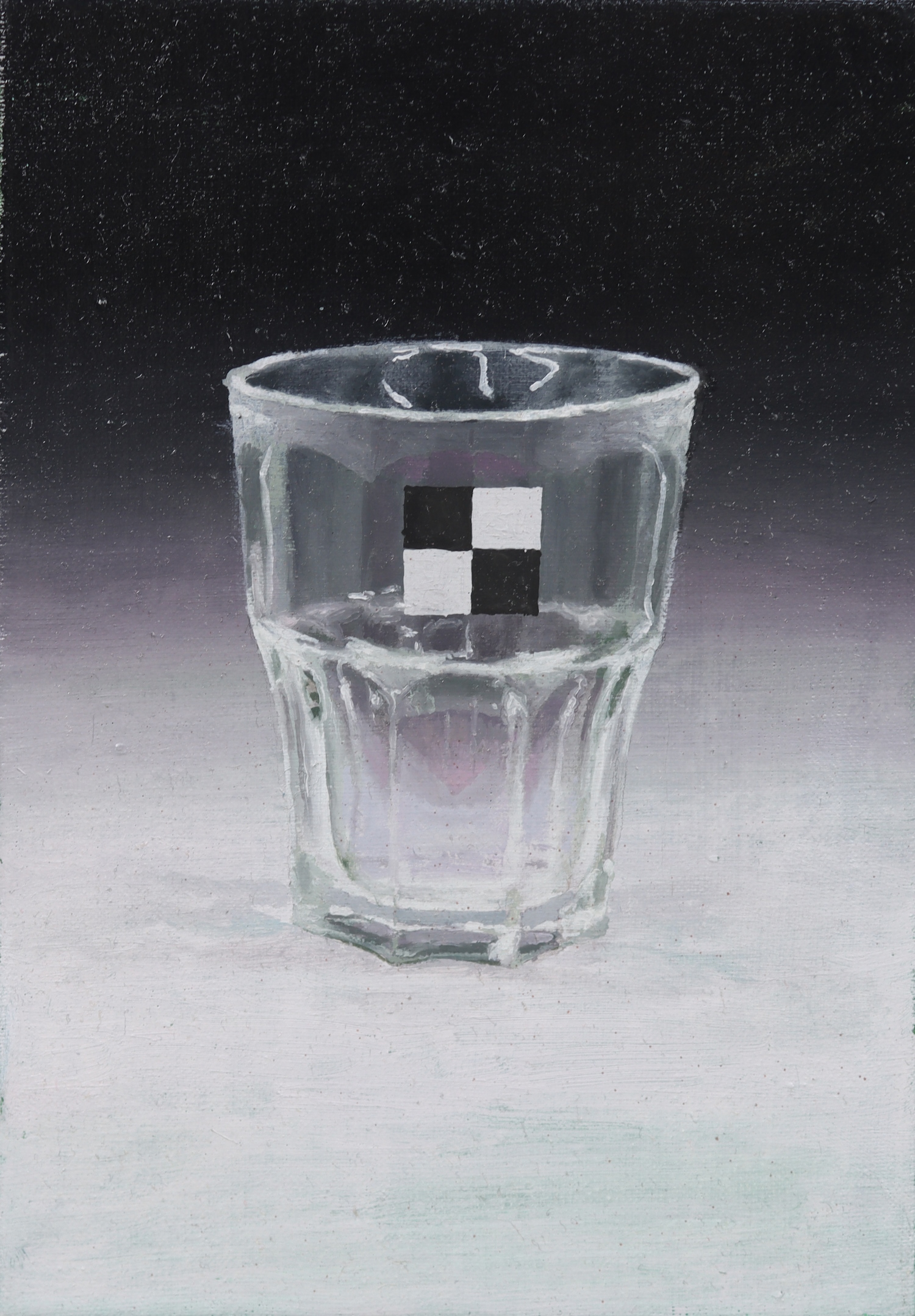 Miska Kukkohovi, Glass render, 2023, öljy kankaalle, 19 x 27 cm. Kuva: Virppi Sysilehto